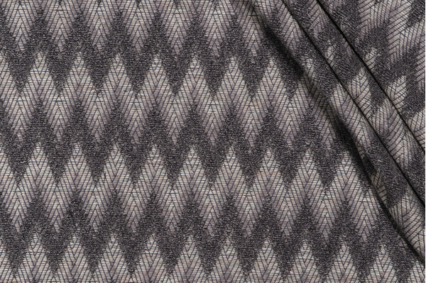 PK Lifestyles Chevron Chenille Upholstery Fabric in Sable