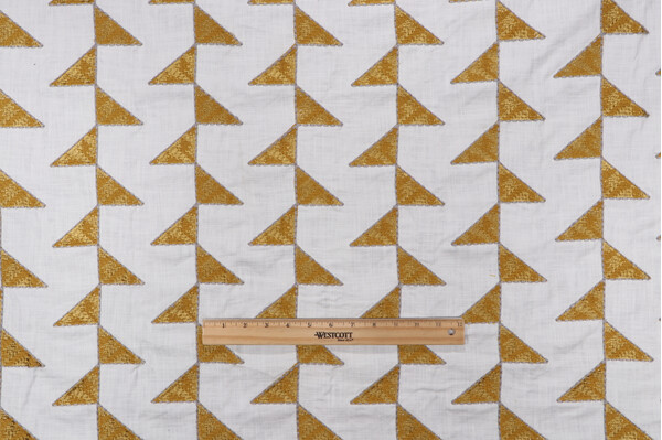 PK Lifestyles Align Embroidered Drapery Fabric in Luster