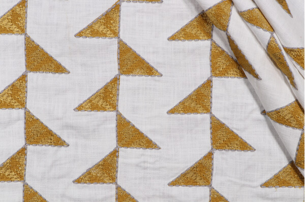 PK Lifestyles Align Embroidered Drapery Fabric in Luster