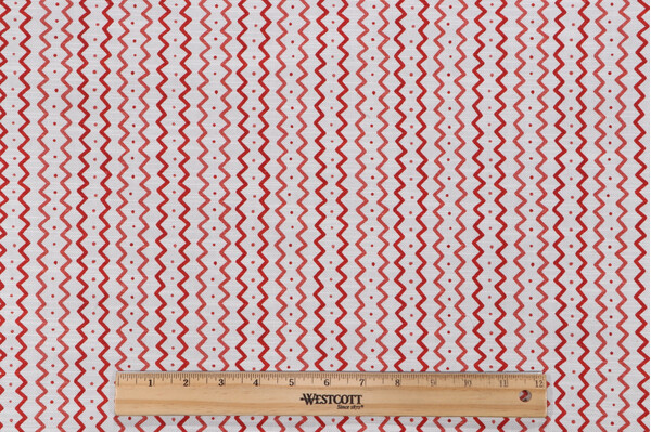 PK Lifestyles Trailing Printed Cotton Drapery Fabric in Poppy
