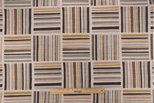 PK Lifestyles Modern Matters Printed Cotton Blend Drapery Fabric in Java