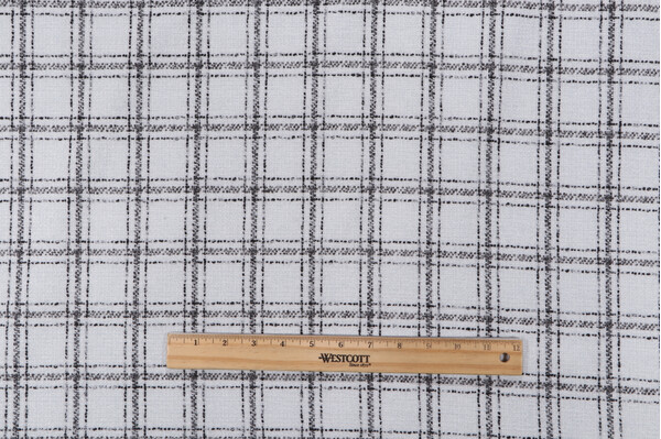 PK Lifestyles Glendale Plaid Woven Chenille Upholstery Fabric in Domino