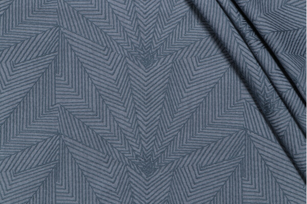 PK Lifestyles To The Point Embroidered Drapery Fabric in Indigo