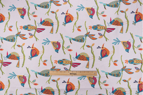 Sample of Richloom Drysdale Printed Cotton Drapery Fabric in Gemstone 