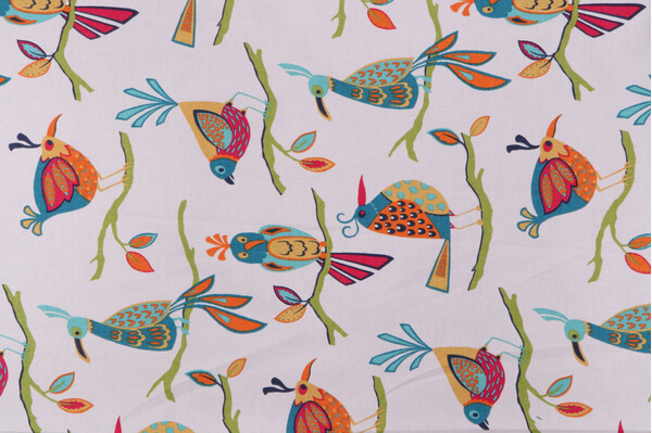 Sample of Richloom Drysdale Printed Cotton Drapery Fabric in Gemstone 