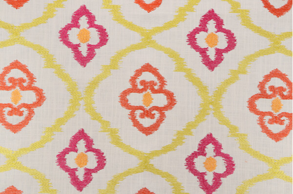 Click for Covington Sumatra Embroidered Drapery Fabric in 382-Summer  Covington Sumatra Embroidered Drapery Fabric in 382-Summer