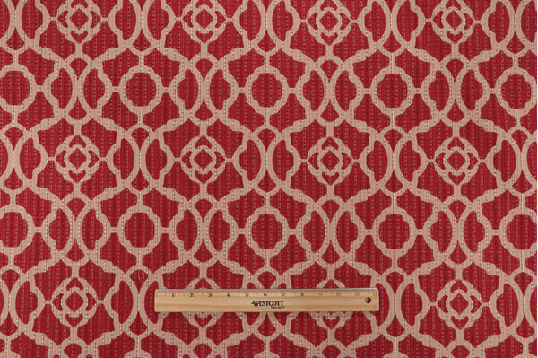 Jennifer Adams Samson Woven Upholstery Fabric in 353-Crimson Red for Covington 