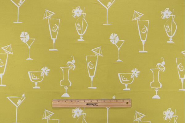 Covington Five O&#39;Clock Somewhere Woven Polypropylene Outdoor Fabric in 244-Acid Green 