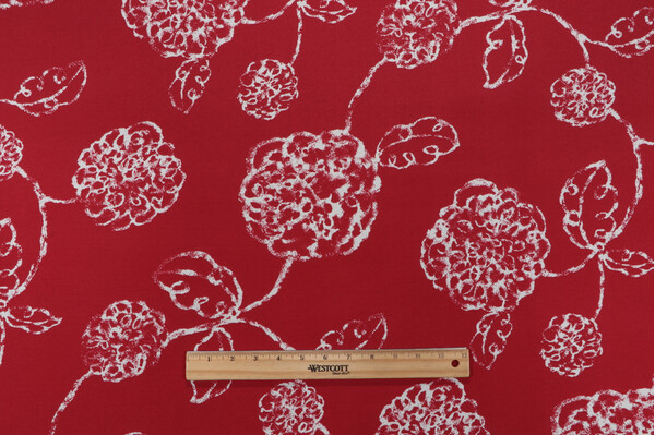 Click for Magnolia Home Melbourne Printed Polyester Outdoor Fabric in Red  Magnolia Home Melbourne Printed Polyester Outdoor Fabric in Red