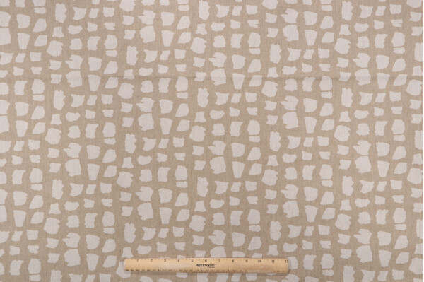 Anna French Marathon F99278 Printed Linen Blend Drapery Fabric in Beige for Thibaut