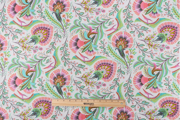 Click for 2.38 Yards Tula Pink ROAR! Collection Wing It Printed Cotton Craft Fabric in Blush for Free Spirit Tula Pink ROAR! Collection Wing It Printed Cotton Craft Fabric in Blush for Free Spirit