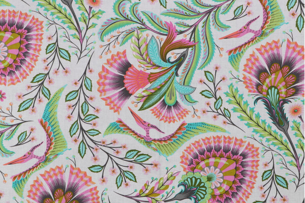 Click for 2.38 Yards Tula Pink ROAR! Collection Wing It Printed Cotton Craft Fabric in Blush for Free Spirit Tula Pink ROAR! Collection Wing It Printed Cotton Craft Fabric in Blush for Free Spirit