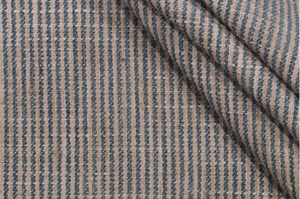 Line After Line Woven Chenille Upholstery Fabric in Blue Spruce