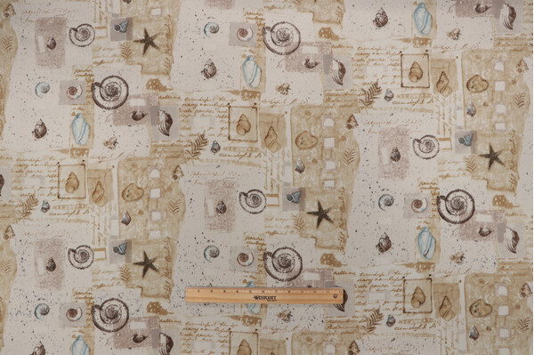 Baltica Printed Polyester Outdoor Fabric in Sandstone 