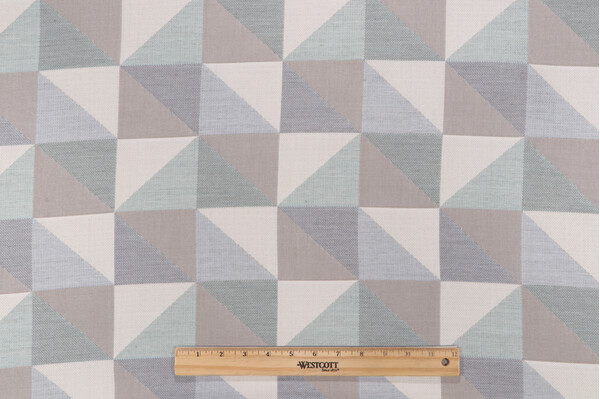 Sunbrella Crazy Quilt Woven Solution Dyed Acrylic Outdoor Fabric in Seaglass 
