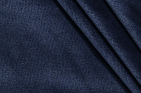 Sasha Velvet Upholstery Fabric in Navy