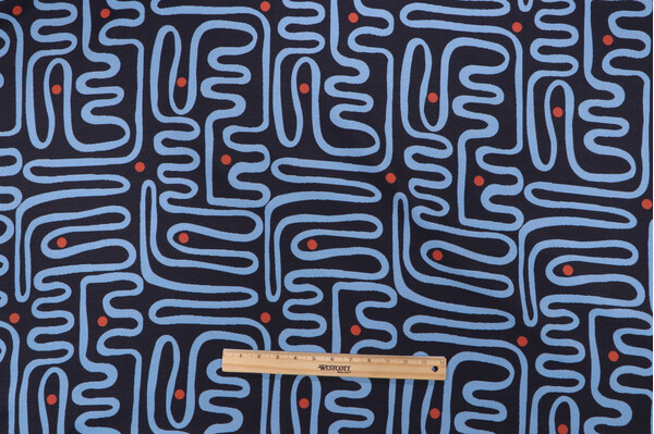 United Fabrics Nema Woven Outdoor Fabric in Lazuli