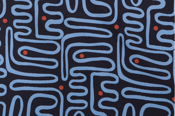 United Fabrics Nema Woven Outdoor Fabric in Lazuli