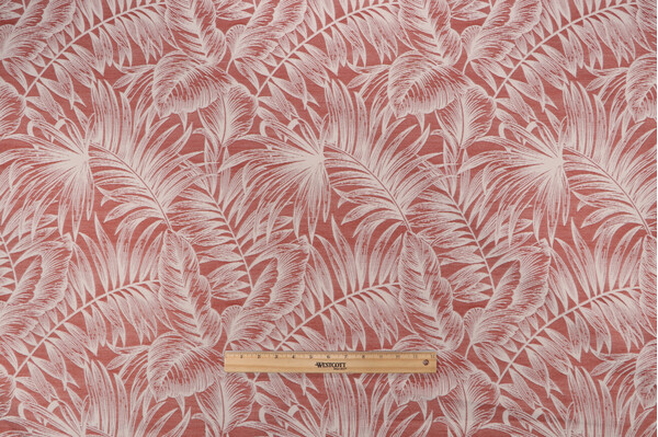 Frond Woven Solution Dyed Acrylic Outdoor Fabric in Sunset