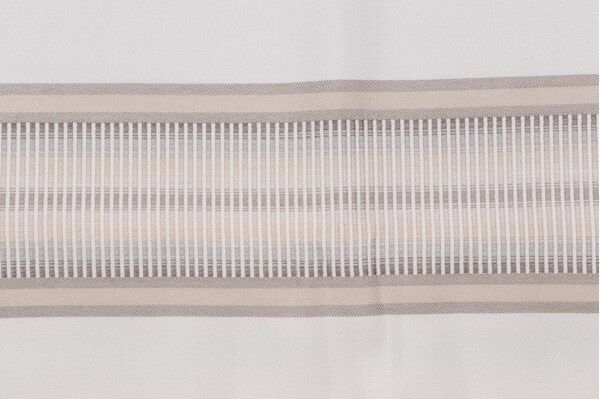 Stripe Woven Decorator Fabric in Pebble