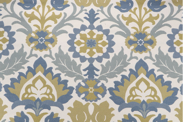 Merna Tapestry Upholstery Fabric in Blue
