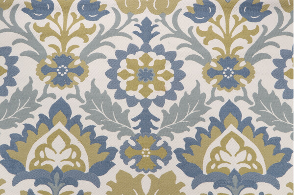 Merna Tapestry Upholstery Fabric in Blue