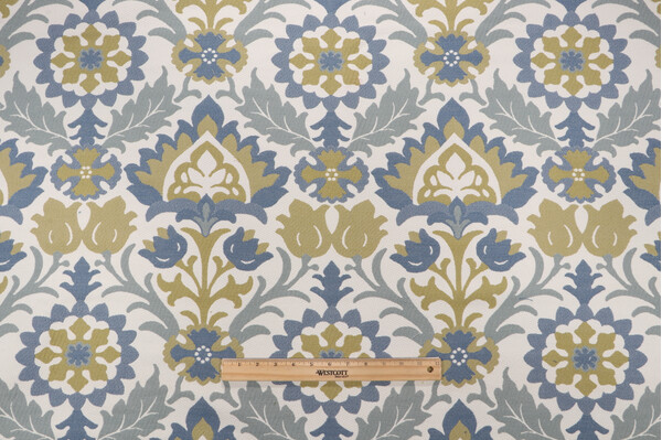 Merna Tapestry Upholstery Fabric in Blue