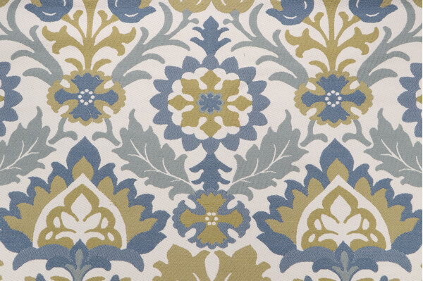 Merna Tapestry Upholstery Fabric in Blue