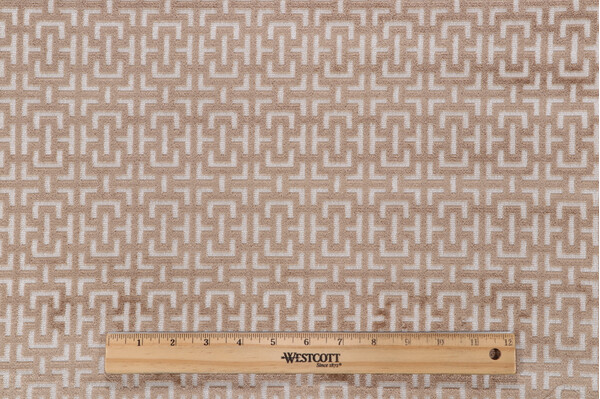 P Kaufmann Power Grid Grospoint Velvet Upholstery Fabric in Dune 