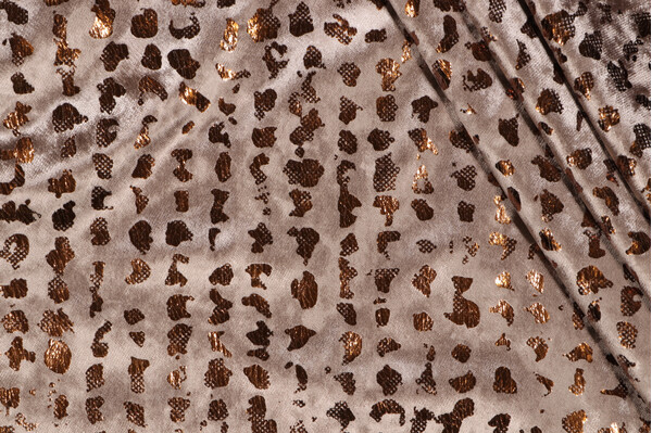 P Kaufmann Stealth Printed Velvet Decorator Fabric in Coin 