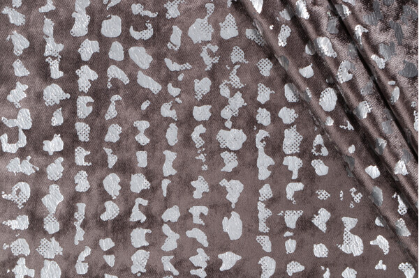 P Kaufmann Stealth Printed Velvet Decorator Fabric in Gunmetal 