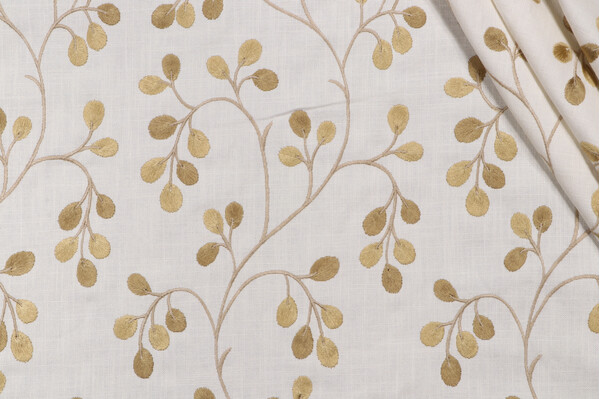 Click for P Kaufmann Kayla Embroidered Decorator Fabric in Coin  P Kaufmann Kayla Embroidered Decorator Fabric in Coin