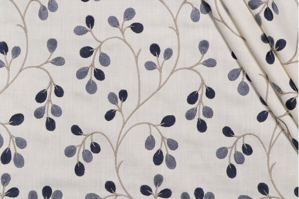 Click for P Kaufmann Kayla Embroidered Decorator Fabric in Twilight  P Kaufmann Kayla Embroidered Decorator Fabric in Twilight