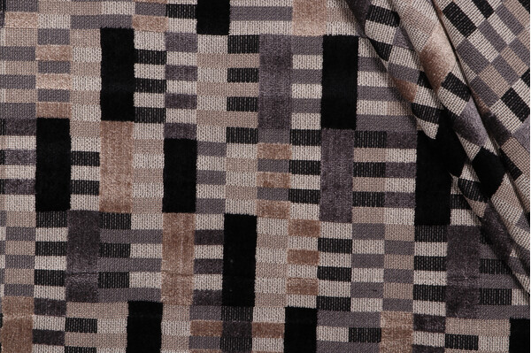 P Kaufmann Esparto Grospoint Velvet Upholstery Fabric in Caviar 