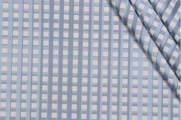 P Kaufmann Times Square Woven Upholstery Fabric in Powder Blue 