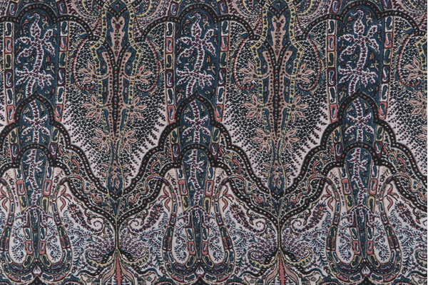 Sample of Richloom Saraya Printed Linen Blend Drapery Fabric in Rainforest 