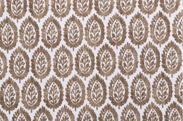 Premier Prints Lynn-Slub Linen White Printed Drapery Fabric in Chip