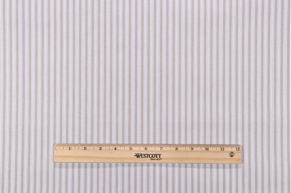 Magnolia Home Polo Stripe Printed Cotton Drapery Fabric in Linen