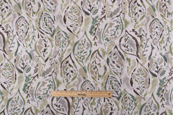 Magnolia Home Talley Printed Cotton Drapery Fabric in Bamboo