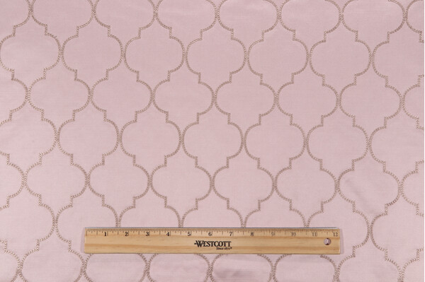 Covington Kismet Sequin Embroidered Drapery Fabric in 7-Blush 
