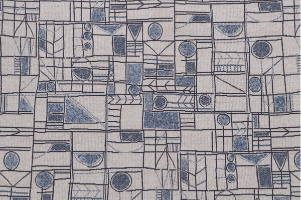 Covington Wrigley Tapestry Upholstery Fabric in 51-Denim