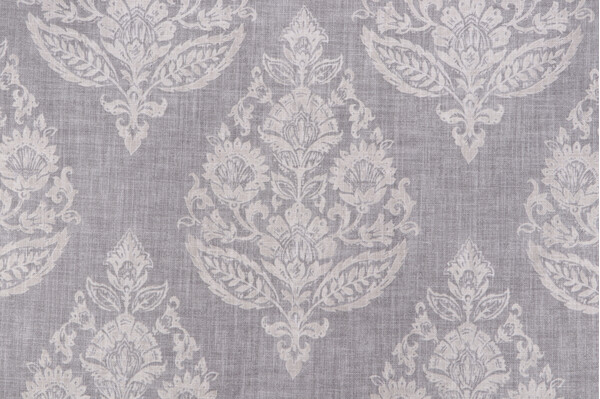 Jennifer Adams Lydia Printed Cotton Drapery Fabric in 952-Stone for Covington