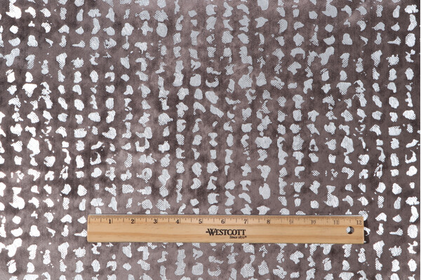 P Kaufmann Stealth Printed Velvet Decorator Fabric in Gunmetal 