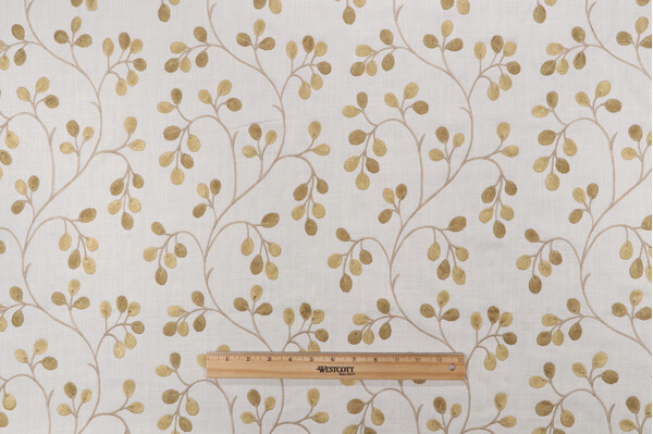 Click for P Kaufmann Kayla Embroidered Decorator Fabric in Coin  P Kaufmann Kayla Embroidered Decorator Fabric in Coin