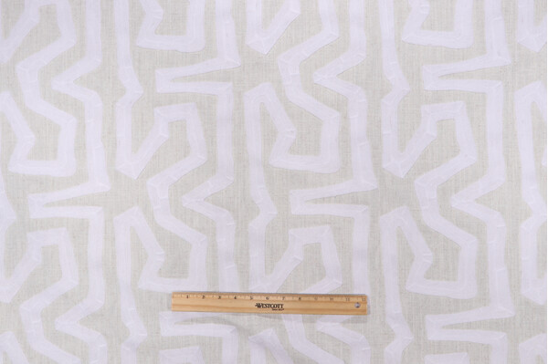 P Kaufmann Amazing Embroidered Decorator Fabric in Sea Salt 