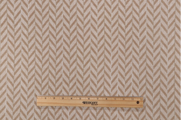 Sample of P Kaufmann Walker Woven Chenille Upholstery Fabric in Flax 