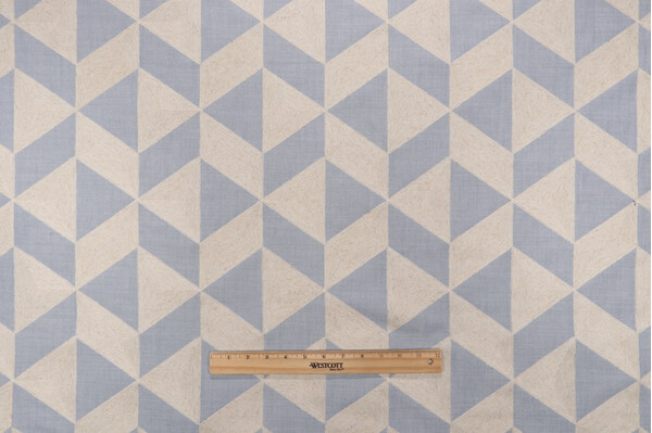 Richloom Ritual Embroidered Drapery Fabric in Sky 