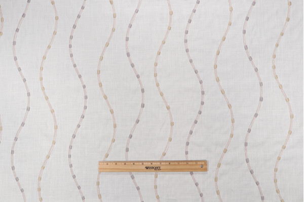 Richloom Pirouette Embroidered Drapery Fabric in Glacier 