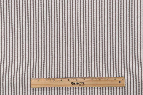John Hutton Jake Stripe 800-10 Woven Solution Dyed Acrylic Outdoor Fabric in Pebble for Perennials