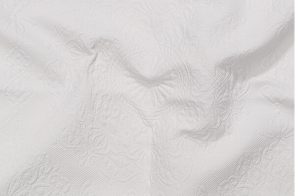 1 Yard Sasha Matelasse Upholstery Fabric in White